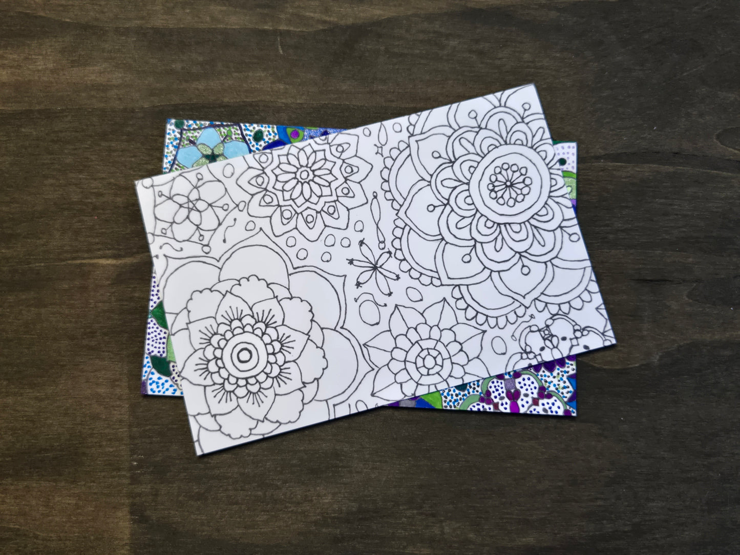 Color-Me Postcard – Showgirl Bundle- 6 postcards- DIY Coloring Cards