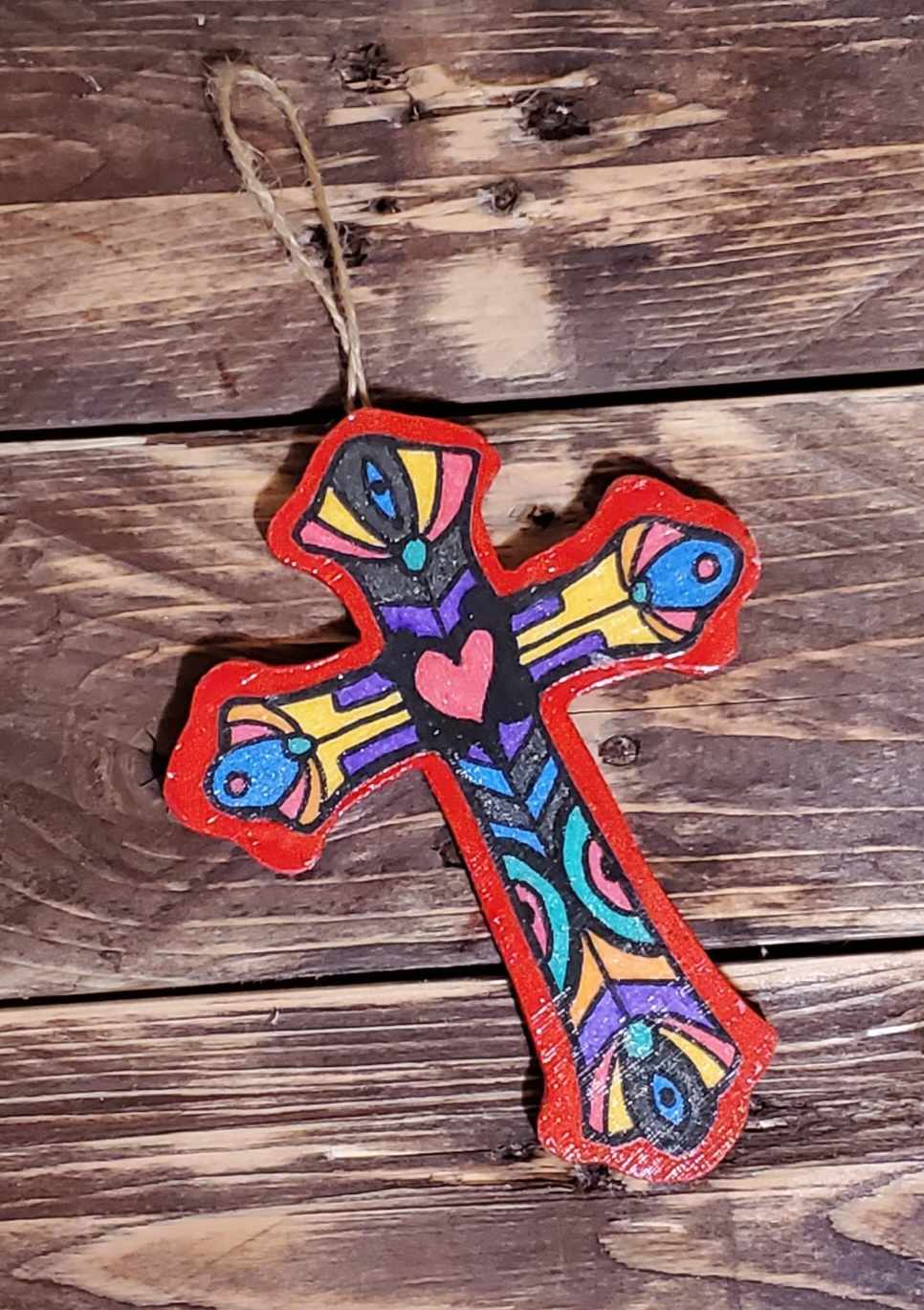 Cross Color-Me Ornament
