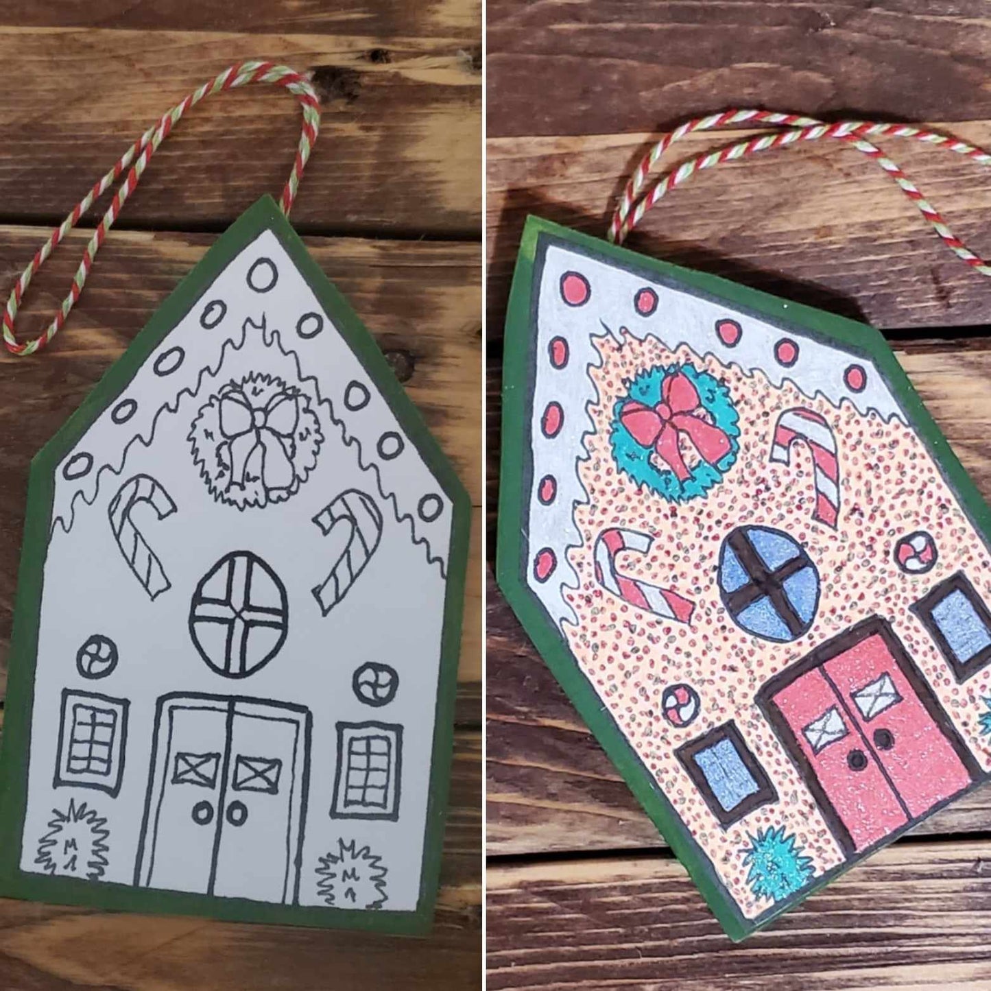 Gingerbread House Color-Me Ornament