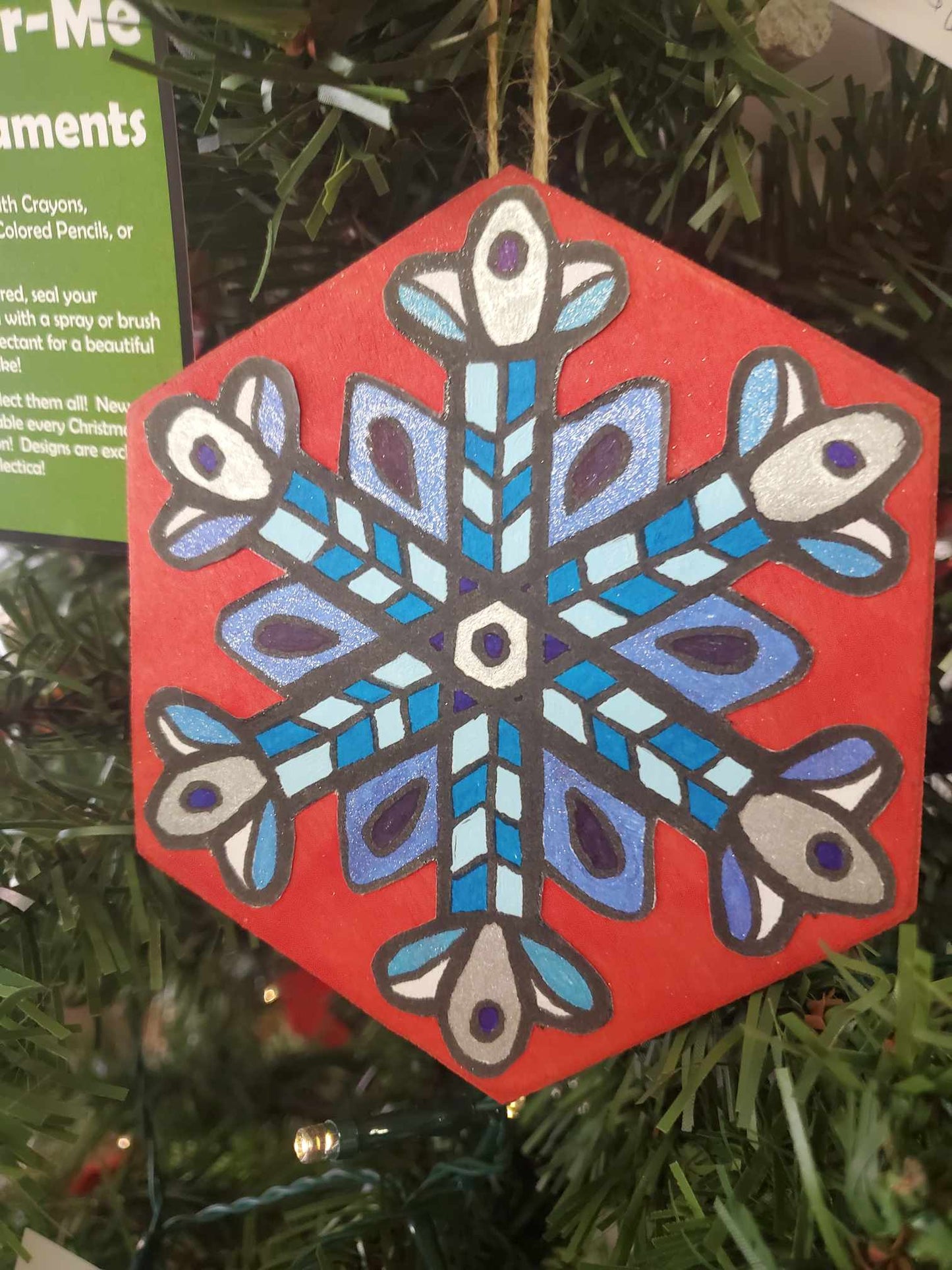 Snowflake Color-Me Ornament