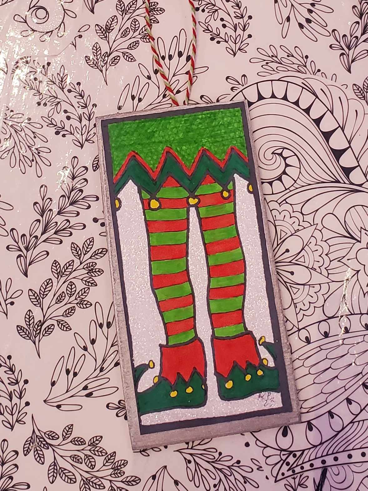 Elf Legs Color-Me Ornament