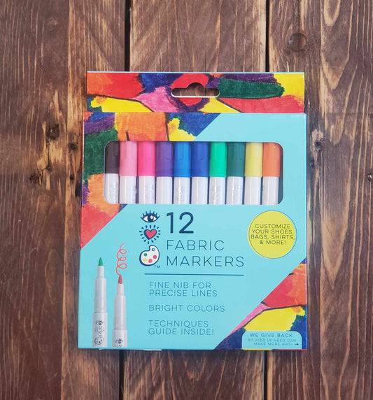 12-piece Fabric Markers by iHeartArt