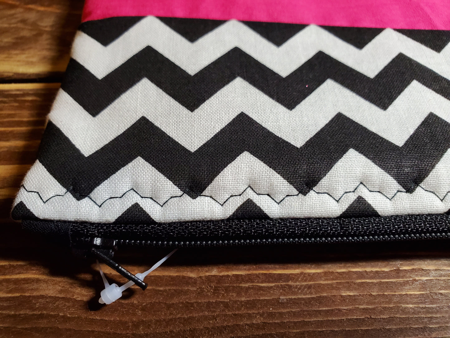 CLEARANCE - Color-Me Zipper Bag - Logo Mandala, Pink and Chevron