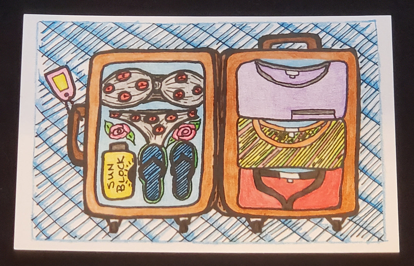 Travel Time Color-Me Postcard Deck- by Colorpockit- Limited Edition | DIY Coloring Card