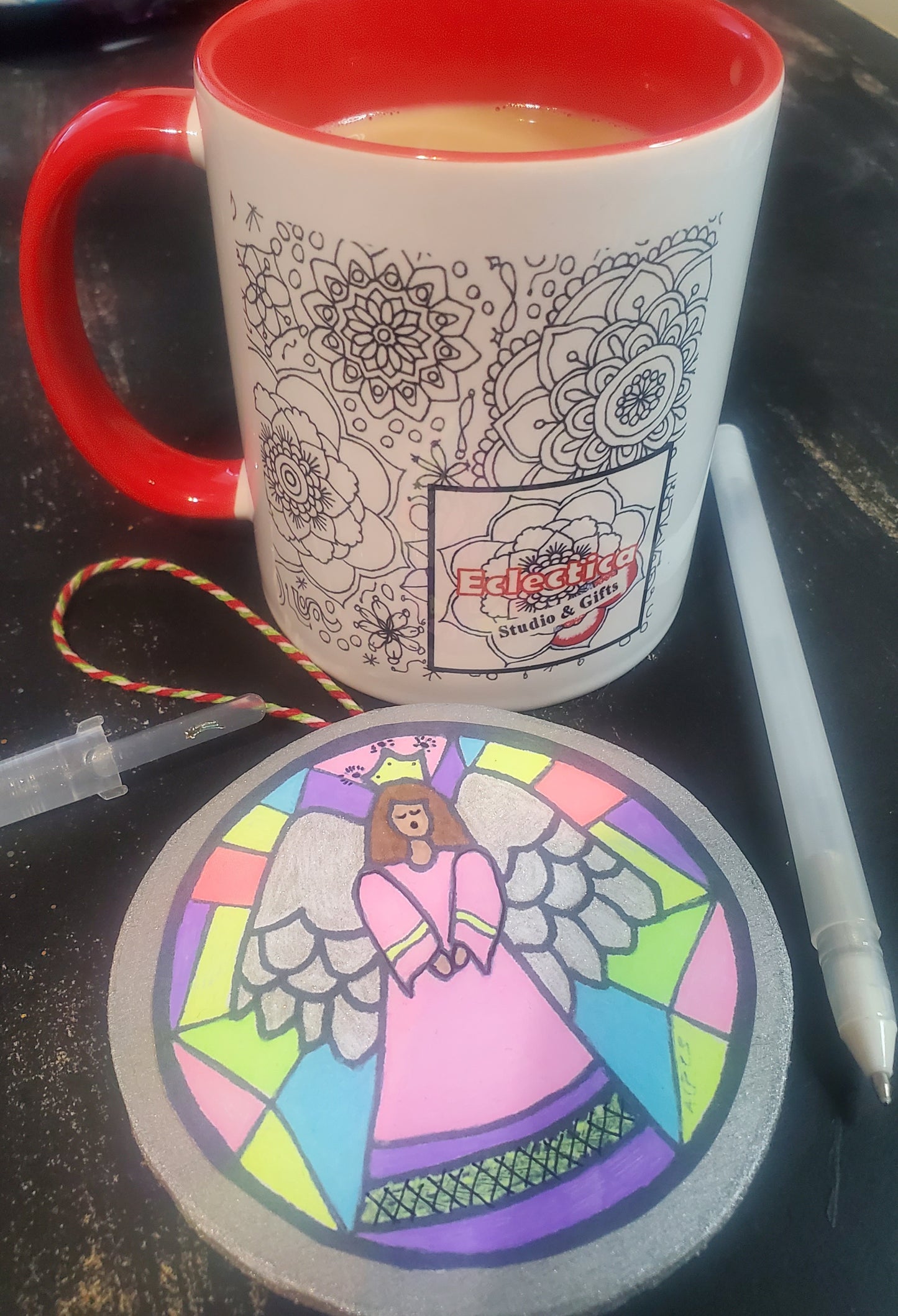 Color-Me Ornament – Stained Glass Angel | DIY Christmas Coloring Craft