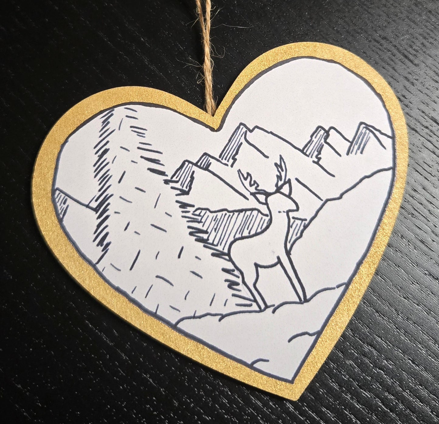 Color-Me Ornament – Deer Heart | DIY Christmas Ornament Craft
