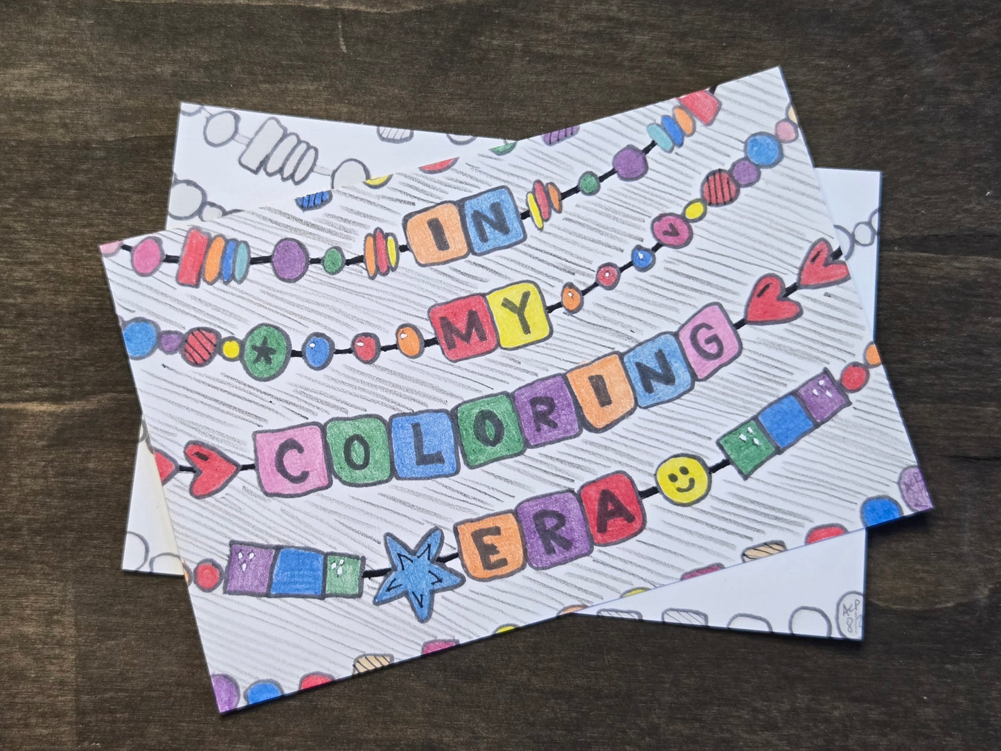 Color-Me Postcard – Showgirl Bundle- 6 postcards- DIY Coloring Cards