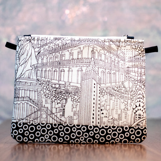Color-Me Zipper Bag - Creative Carry Pouch - DIY Coloring Bag
