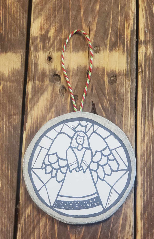 Stained Glass Angel Color-Me Ornament