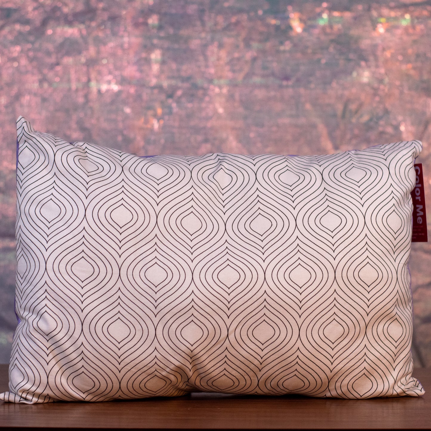 Geometric Print Color-Me Pillow Sham – DIY Coloring Pillow Cover