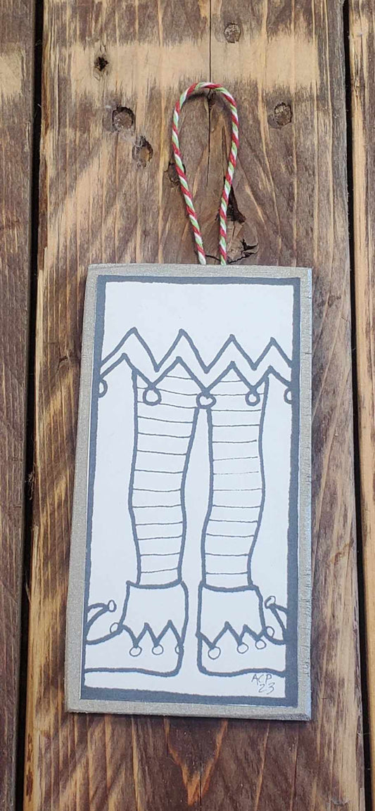 Elf Legs Color-Me Ornament