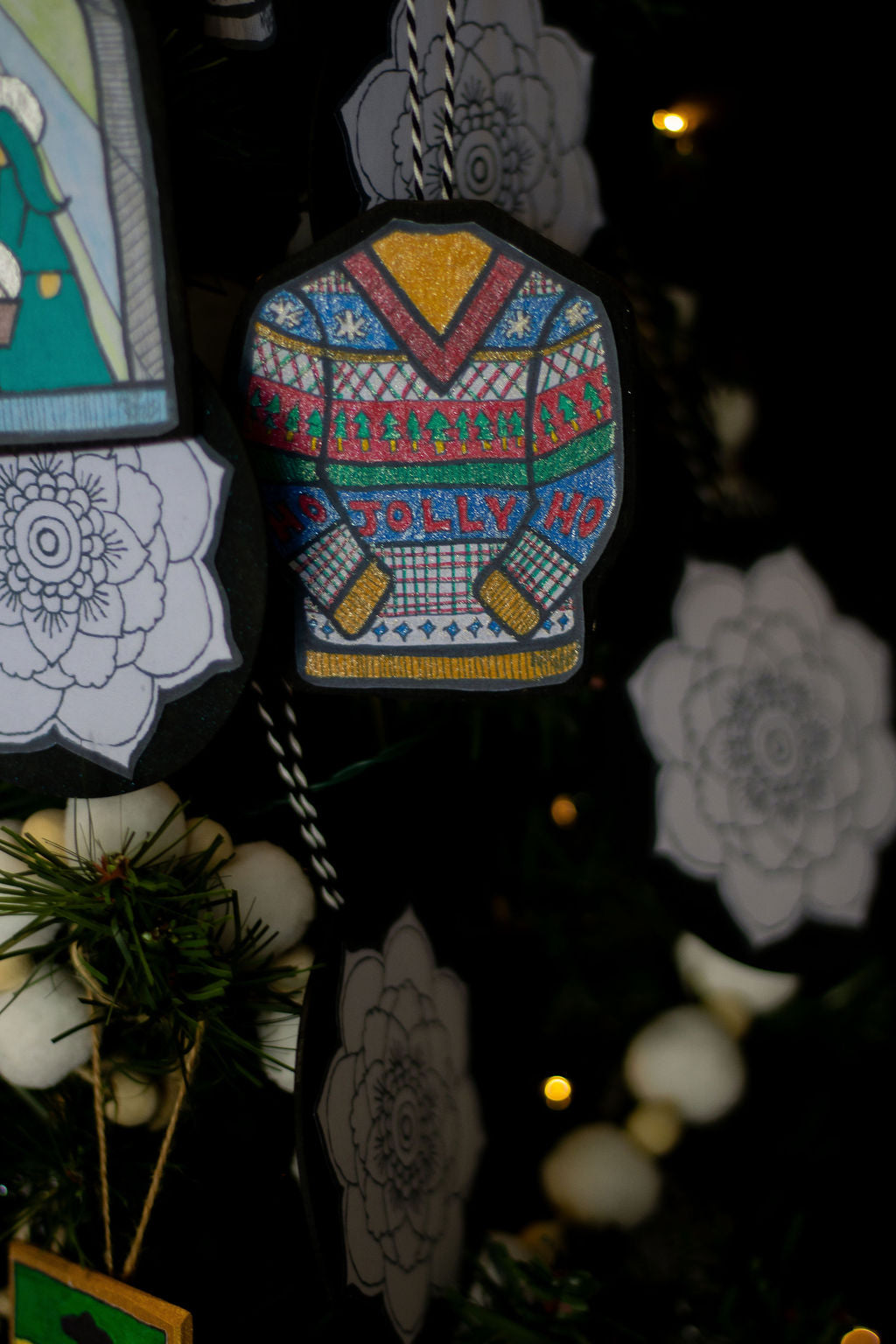 Color-Me Ornament – Ugly Christmas Sweater | DIY Christmas Coloring Craft