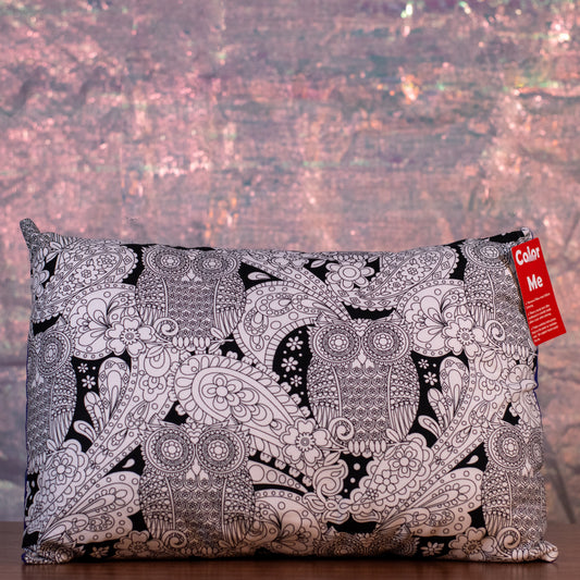 Owls Color-Me Pillow Sham – DIY Coloring Pillow Cover