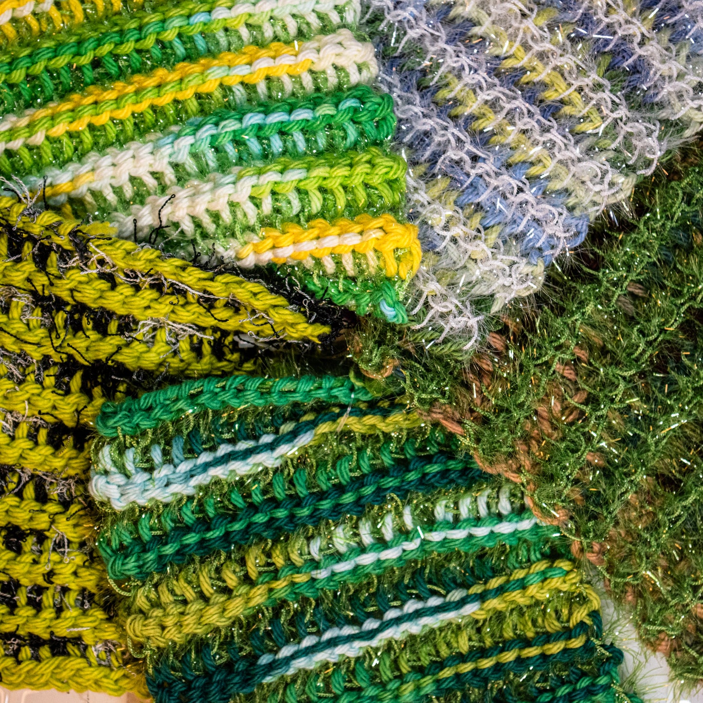 5-Pack Reversible ScrubCloth Set – Handmade Dual-Texture Cleaning Cloths (Cotton & Polyester)