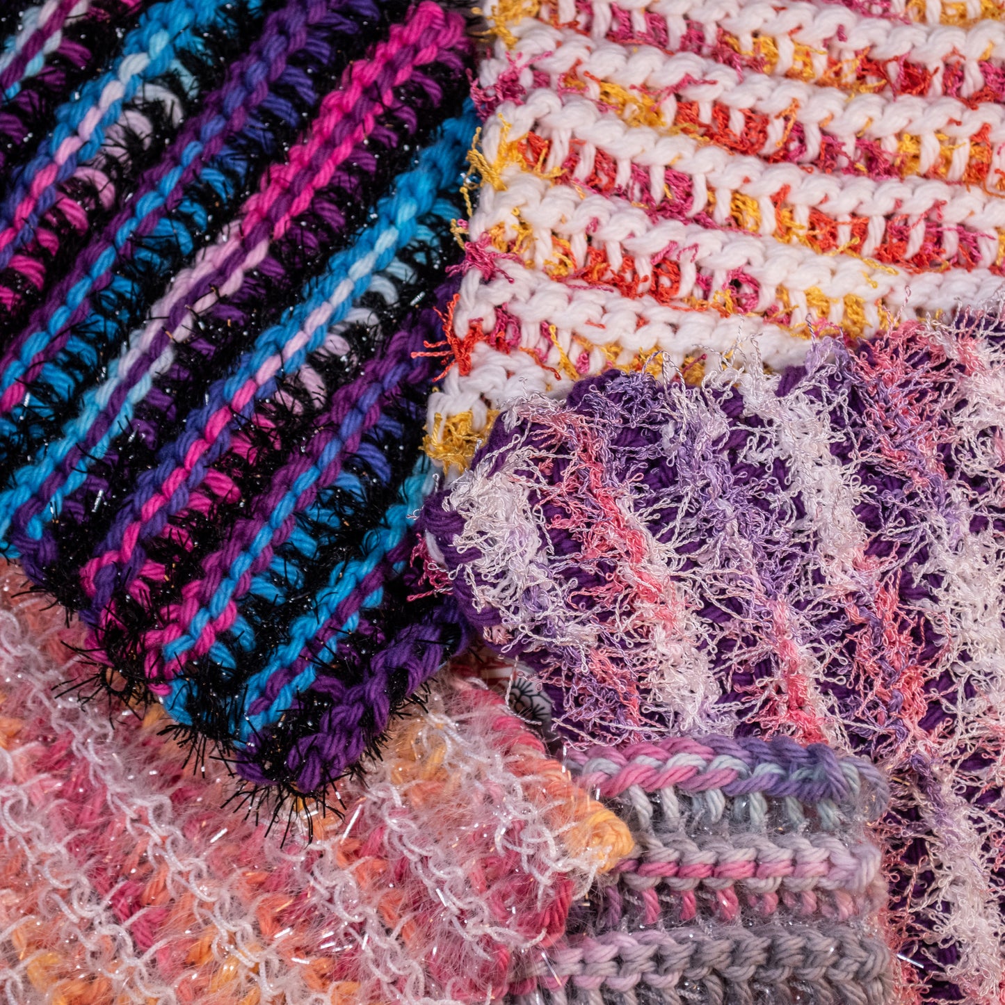 5-Pack Reversible ScrubCloth Set – Handmade Dual-Texture Cleaning Cloths (Cotton & Polyester)