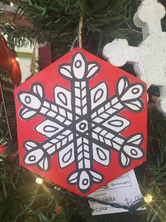 Snowflake Color-Me Ornament