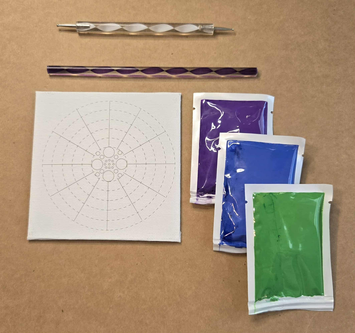 Dotted Mandala Canvas Kit - Therapeutic Art Kit