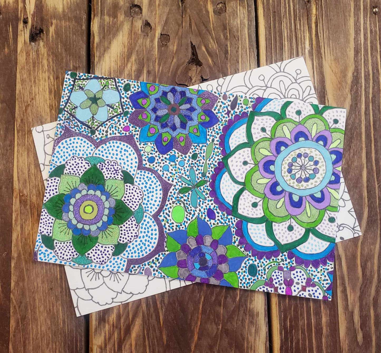 Eclectica Logo Mandala Color-Me Postcard