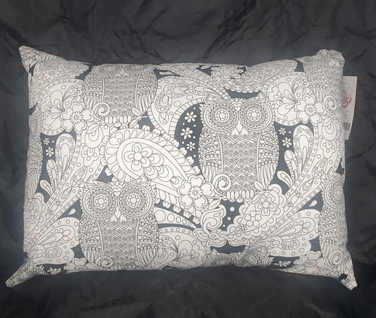 Owls Color-Me Pillow Sham, Purple Backing