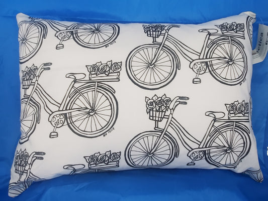 Bicycle Color-Me Pillow Sham, Teal Backing